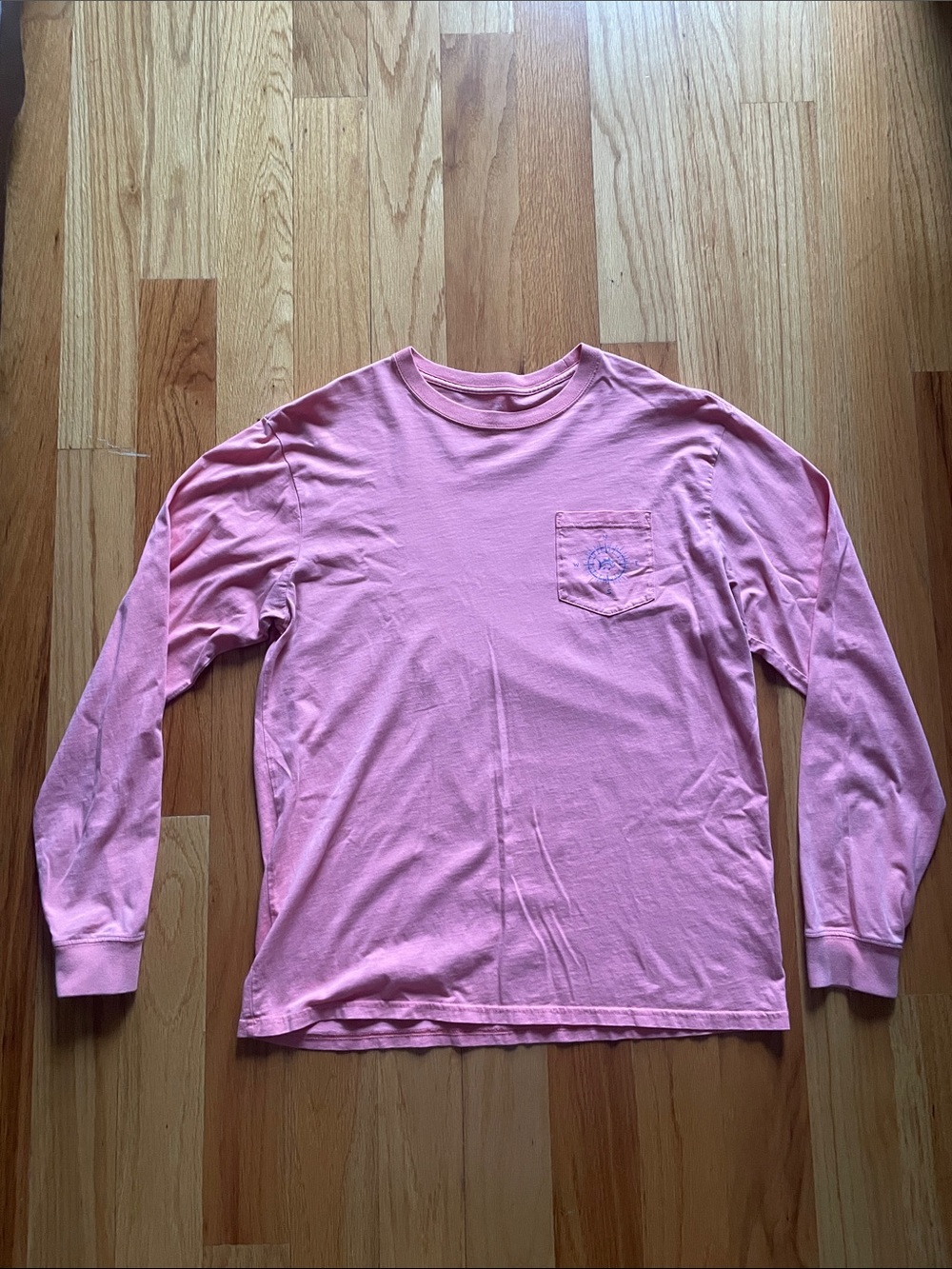 Southern Tide Light Pink Long Sleeve Pocket Tee